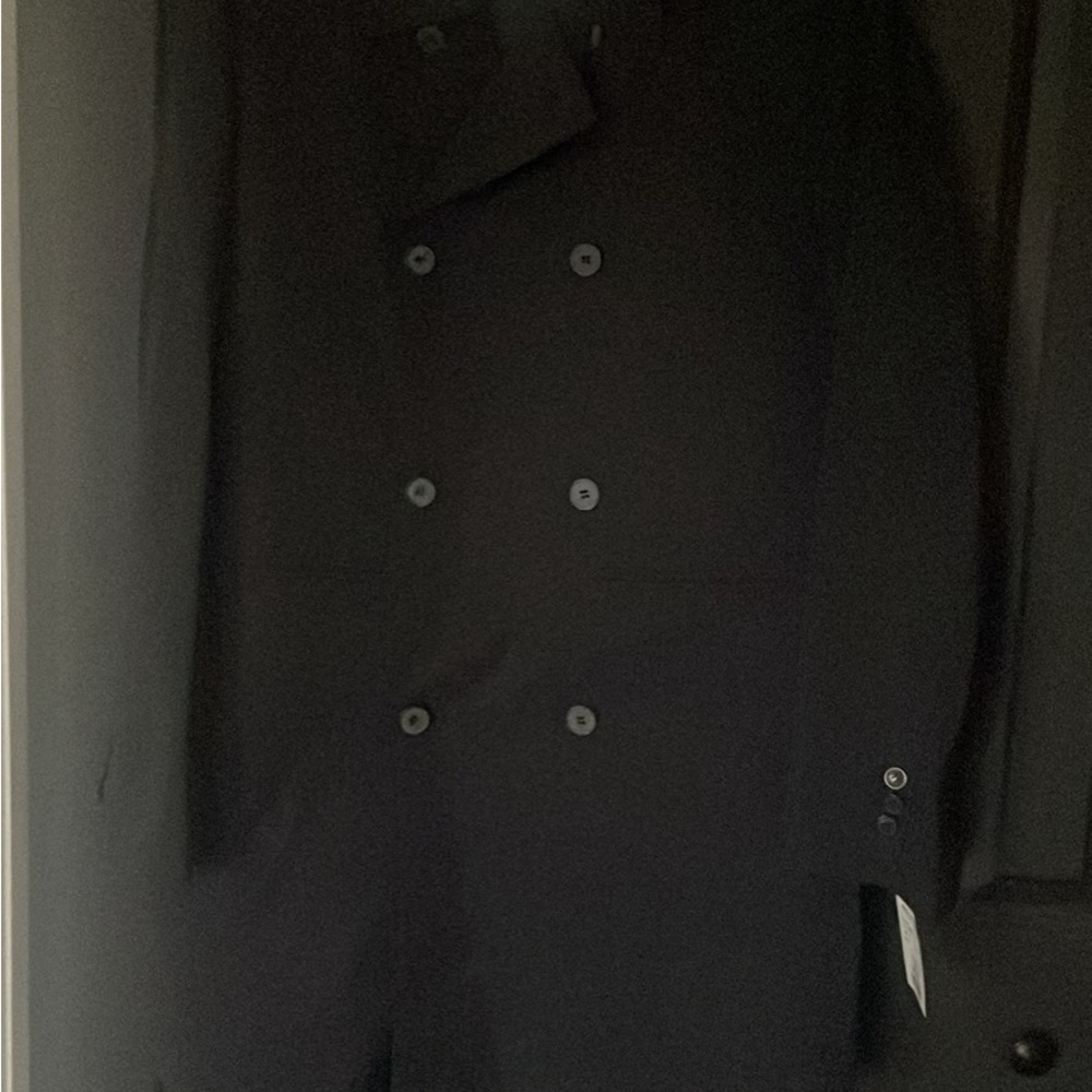 Alex Cannon Men’s Navy Quilted Double-Breasted Coat